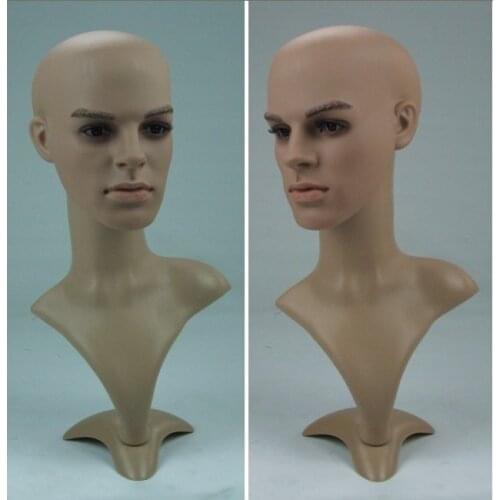 PE Realistic Male Mannequin Dummy Dead For Hat & Sunglass &Wigs display,Manikin Heads