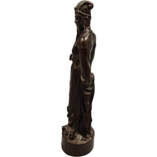 Chinese old Bronze statue of Pure copper Brass Zhuge Liang