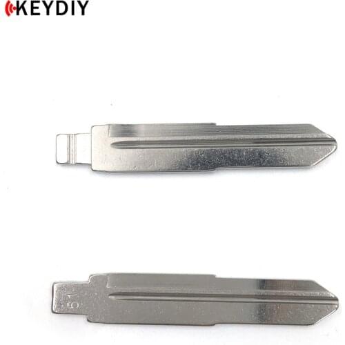 HKCYSEA 10 pcs/lot Metal Blank Uncut Flip KD Remote Key Blade Type #51 for Chery A5 A3 Tiggo