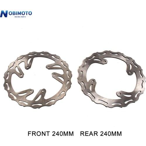 Motorcycle 240mm Front Rear Brake Disc Rotor For Honda CR125 250R CRF250R CRF450R CRF250X CRF450X CR125 250R CRF 250R 250X 450R