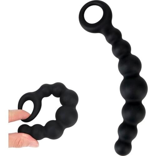 Prostate Massage 7 Butt Beads Soft Silicone Anal Plug Female Vagina Masturbator Adult Product Sex Toys for Women