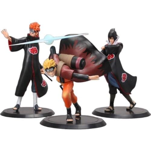 New anime thief fun Naruto 10 generations 2models 3models Penn Sasuke Akatsuki organization model toy decoration childrens gift
