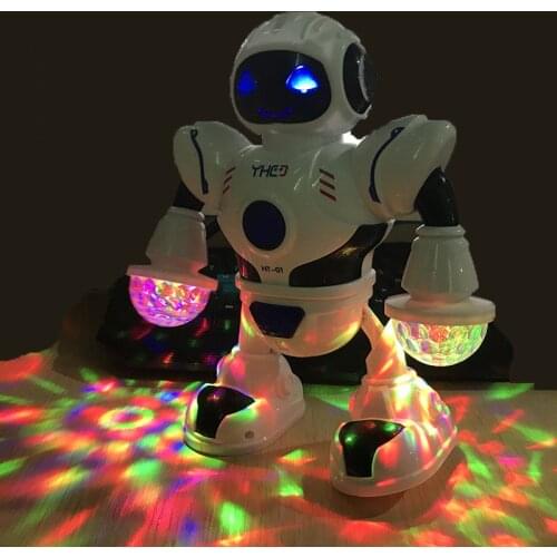 New Rotating Smart Space Dance Robot Electronic Walking Toys with Music Light Kids Astronaut Plastic Material Toy Christmas Gift