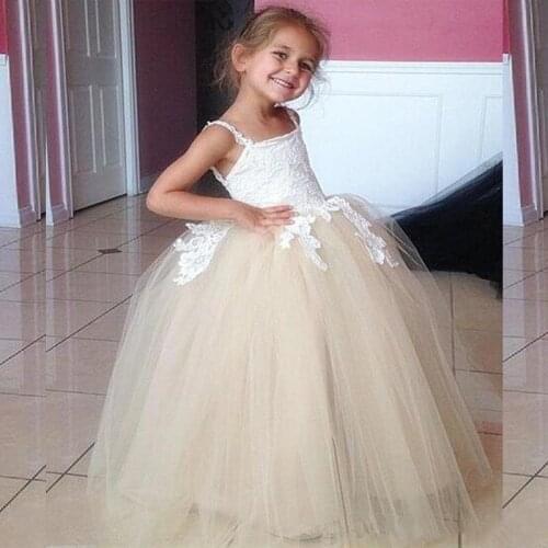 Flower Girl Dresses For Weddings Kids Evening Pageant Ball Gowns First Communion Dresses For Girls Vestidos daminha