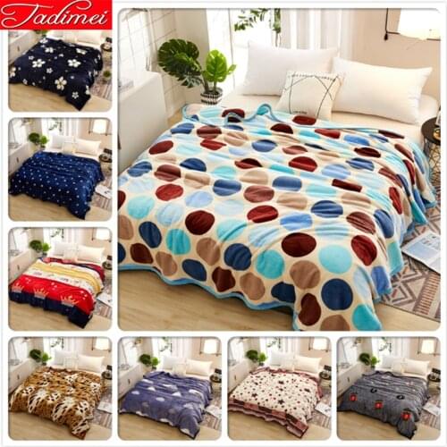 Plush Thick Blanket for Bed Sofa Car 120x200 150x200 180x200 200x230 230x250 Single Double Queen King Size Bedspreads Audlt Kids