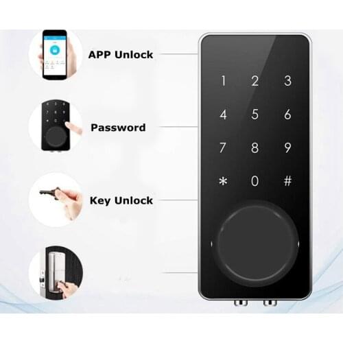 APP Bluetooth Door Lock Smart Lock Smart Electronic Door Lock Keyless Touch Screen Mechanical Keys Auto Lock For Home Hotel