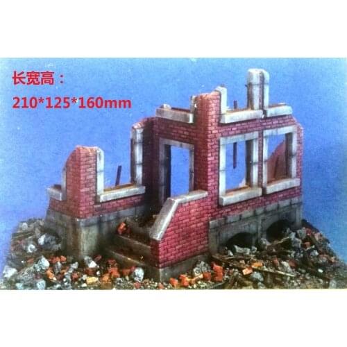 Resin building ruins without platform 1:35