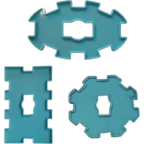 Domino Bracket Epoxy Resin Mold DIY Crafts Polymer Clay Jewelry Making Silicone Mould