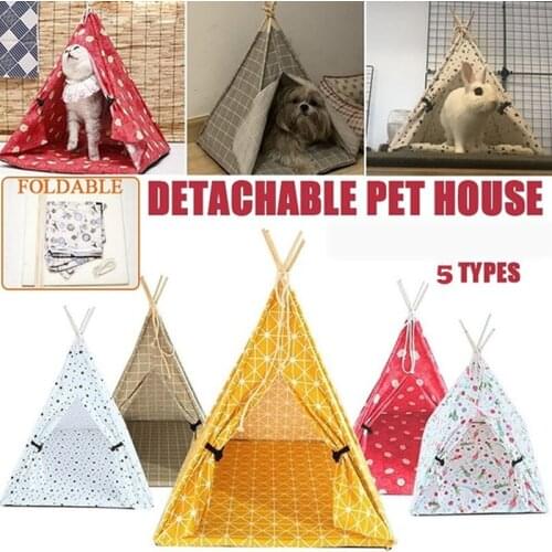 Dog Tent HousePet House Foldable Cat House Outdoor Portable Dog Crate Cat Cage Kitten Bed Dog Bed Kennels Crate