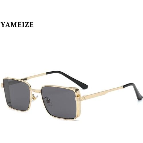 Women Sunglasses Rectangle Fashion Popular Men Shades Small Square Sun Glasses For Female Summer Traveling Brown Oculos de sol