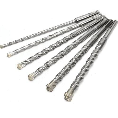 210mm 6/8/10/12/14/16mm SDS Plus Crosshead Twin spiral Hammer Round Shank Drill Bits