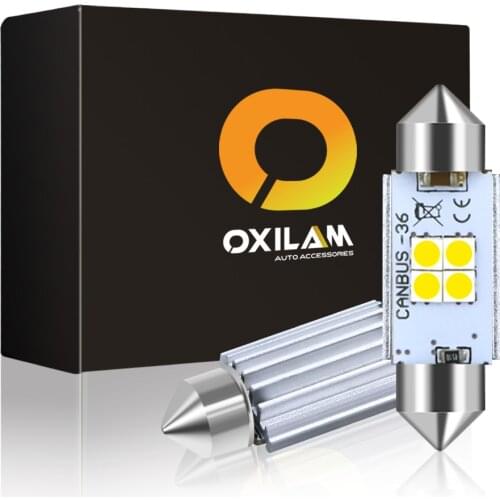 OXILAM C5W LED Car Interior Light Canbus Festoon 31mm 36mm 41mm LED Bulbs 6000K White Dome Reading Light Auto Lamp 12V