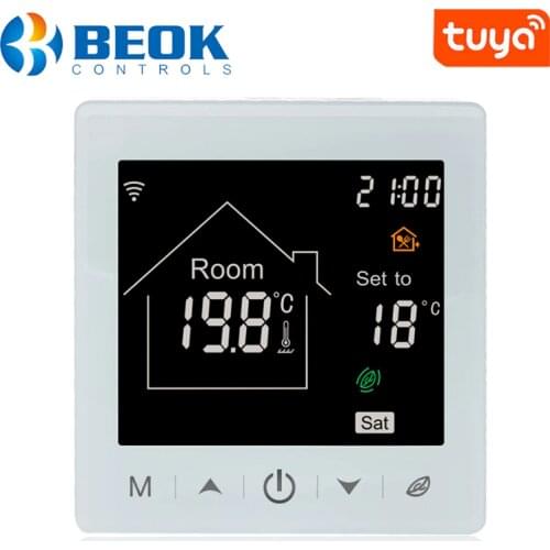 Beok Tuya Smart WIFI Heating Thermostat for Water/Electric Floor Heating Warm Floor Temperature Regulator Smart Home Control