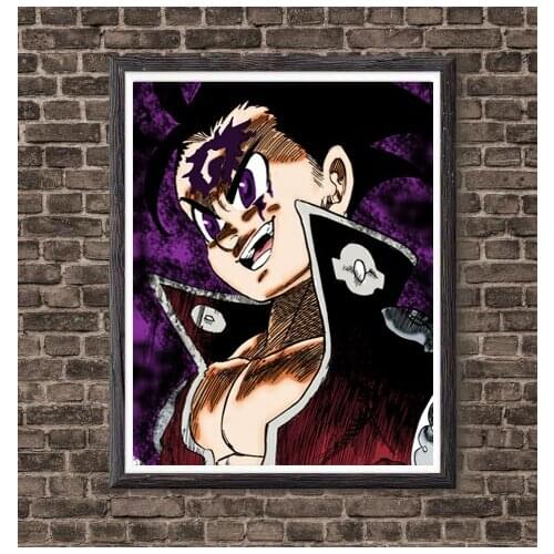 Darkness Son of Demon Lord Zeldris Seven Deadly Sins Anime Canvas Art Print Poster for Wall Decor,8 x 10 Inches,Ready To Hang
