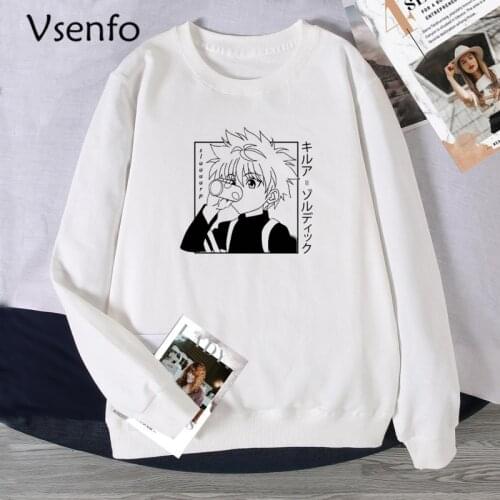 Killua hoodie Hunter X Hunter womens hoodies Killua Zoldyck Anime crewneck sweatshirt harajuku Manga Unisex harajuku sudadera