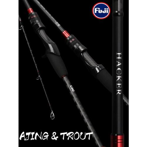 TSURINOYA UL AJING Trout Rod 6.8ft Hacker 2.04m 2 Section Long Casting Spinning Fishing Rod FUJI Guide Rings Action Medium Fast