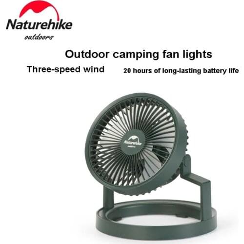 Naturehike Outdoor Camping Mountaineering Lighting USB Charging 8000mAh Fan Portable Mobile Three-Speeds Wind Tent Fan Light