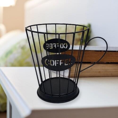 Family kitchen Universal 1Pcs Iron Art Coffee Cup Shape Retro Coffee Capsule Storage Basket for Home Cafe Home Cafe Hotel HOT