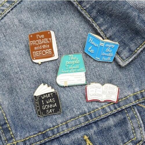 Funny Library Enamel Pins Custom Memes Books Brooches Bag Clothes Lapel Pin Badge Introverts Jewelry Gift for Friends Kid