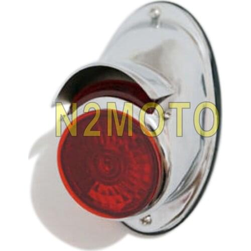 For K750 KS750 Dnepr Ural Sidecar Wehrmacht BW40 Retro Motorcycle Taillight Brake Lamp Rear Fender License Plate Light Chrome