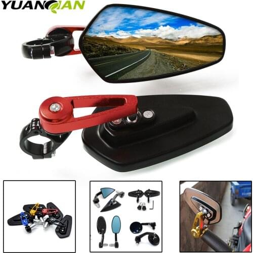 Universal 7/8"" 22mm handle bar motorcycle bar end mirror Motorcycle Mirror FOR DUCATI 696 796 796 848 yamaha