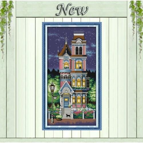 A quiet night Scenic painting pattern counted printed on canvas DMC 11CT 14CT Chinese Cross Stitch kit needlework Set embroidery