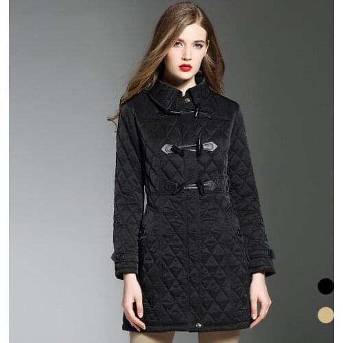 England style argyle padded coat winter parkas overcoats Women greatcoat D626