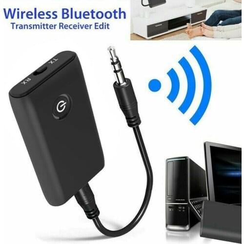2 in 1 Bluetooth 5.0 Transmitter Receiver TV PC Car Speaker 3.5mm AUX Hifi Music Audio Adapter/Headphones Car/Home Stereo Device