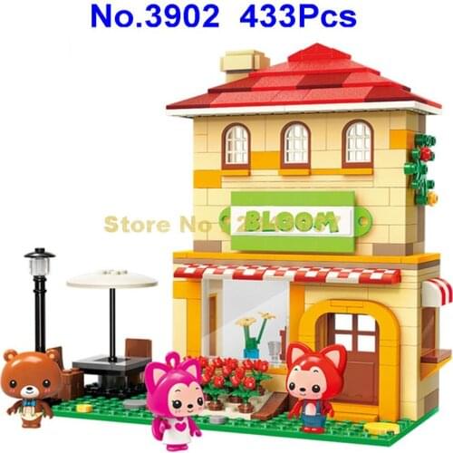 3902 433pcs Ideas Bloom Garden Cabin Fox Bear Cartoon Enlighten Building Blocks Toy