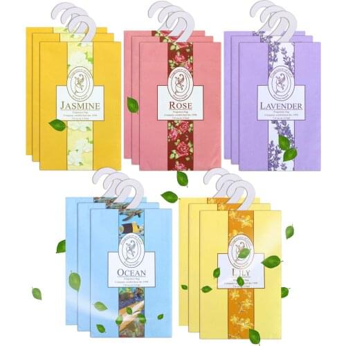 2PCS Aromatic Fragrance Bag Air Freshener Wardrobe Scented Cachet Car Mildewproof Mothproof Deodorant Hanging Lavender Aroma