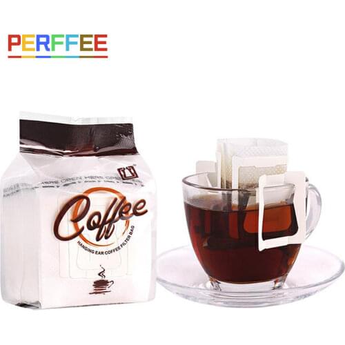 50Pcs/Pack Disposable Drip Bag Coffee Filter Paper Cup Hanging Pour Over Coffee Filter Bags Portable Hand Brew Coffee Dripper