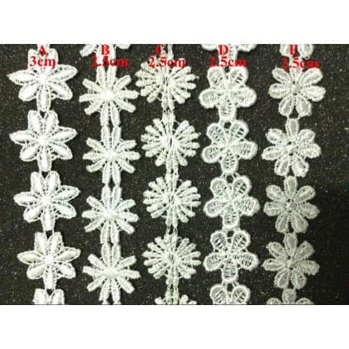 Free shipping 2.5cm-3cm high quality exquisite water soluble tiny flower embroidery lace trim,XERY140422C
