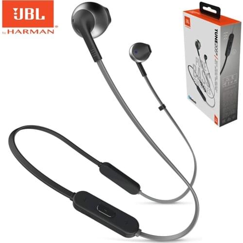 JBL 205BT Original Bluetooth Wireless Dynamic Neckband Headset Bluetooth 4.1 Sport earbud with Mic Earphone
