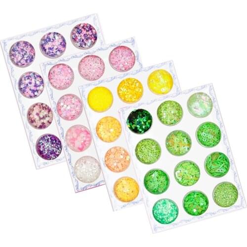 Manicure Sequins A Variety of Dream Purple Colorful Pink Soft Cute White Colorful Sequins Drill Patch Art Decoration Nails