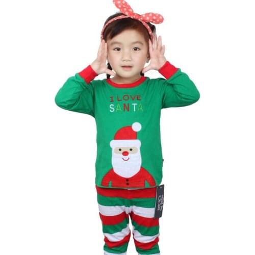 Winter Autumn brand girls boys christmas pajamas sets toddler baby cotton outfit clothes kids clothes 2-7Y Pyjamas sleepwear