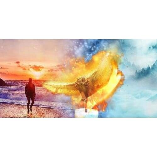 GLymg 5D Painting Kit Embroidery Handicrafts Diy Embroidery Painting Diamond Embroidery Everlasting Owl Diamond Wall Art Decor