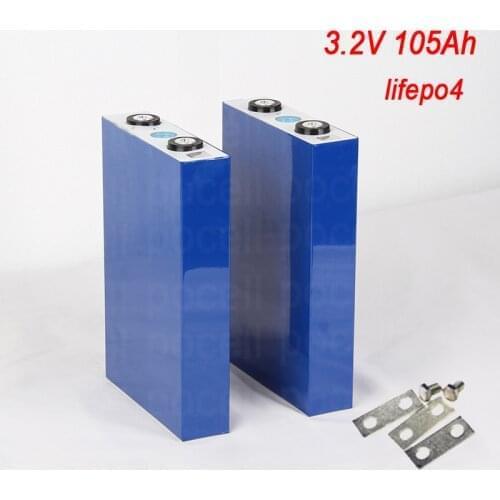 4pcs lifepo4 3.2v 105Ah lithium battery Lithium iron phosphate no 3.2v 100Ah for diy12V 200Ah Solar energy storage inverter