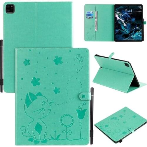 Magnetic Cover For IPad Pro 12.9 Case 2018 2020 Stand Cases Fashion Skin PU Leather Shockproof Tablet Protective Shell Funda+pen