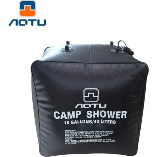 Water Bag 10 gallons/40L Solar Heating Camping Shower Bag Hot Water with Removable Hose on/off Switchable Shower Head Hiking