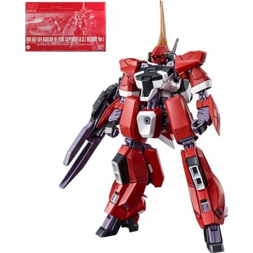 BANDAI PB HG 1/144 Gundam Model Kids Assembled Toys Robot Anime Action Figures ARZ-154 Barzam Re-Zeon Captured A.O.Z RE-Boot Ver