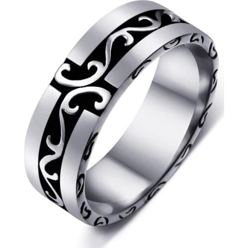 Fashion stainless steel men ring exquisite cute wedding ring titanium steel jewelry
