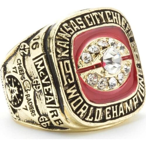 Fashion Unique Charm Championship Ring For Men Gold Color Metal Crystal Rings Accessories Friends Party Jewelry Sports Fan Rings