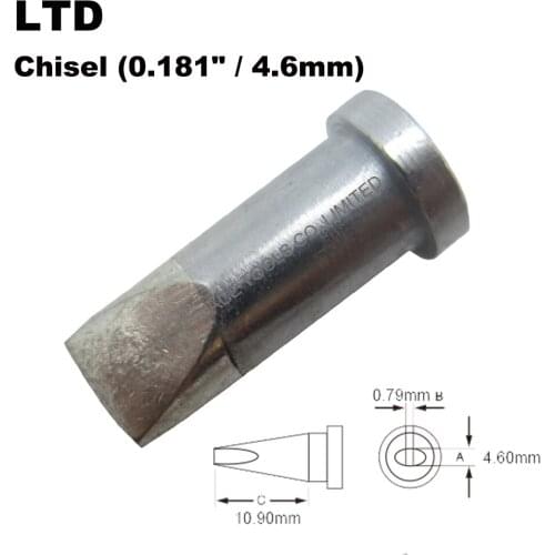 Weller LTD Chisel 4.6mm 0.181" Soldering Tip for WP80 WSP80 WSFP8 WD1000 WD2000 WSD81 WS81 WSF81D8 WS81D5 Handle Iron Bit