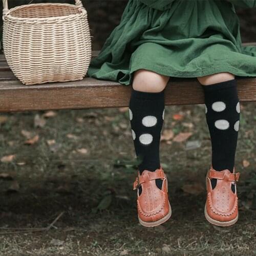 2021 Autumn ChildrenS Socks New Fashion Spring Baby Mid-Tube Socks Wave Point Cartoon Toddler Boys And Girls Cute Cotton Socks