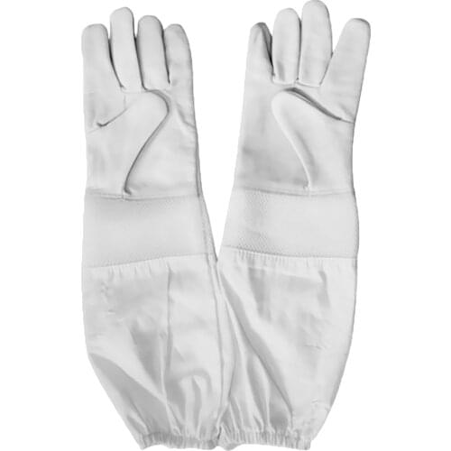 Professional Beekeeping Gloves with Vented Sleeves Good for Beginner Beekeeper 19.7inch Yellow White Available