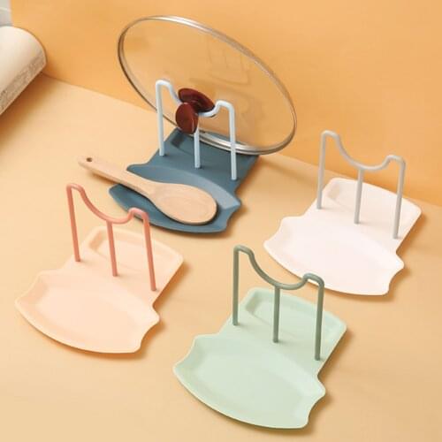 Stove Organizer Soup Spoon Rests Tools Kitchen Countertop Pot Lid Shelves Shovel Spoon Stand Punch Free Storage Bracket
