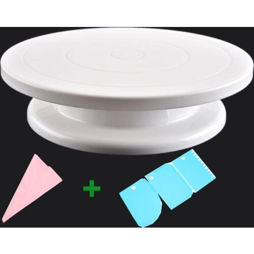 Cake Turntable Swivel DIY Baking Plastic Rotating Round Plastic Piping Cake Decorating Tools Baking Tools For Cakes Stand