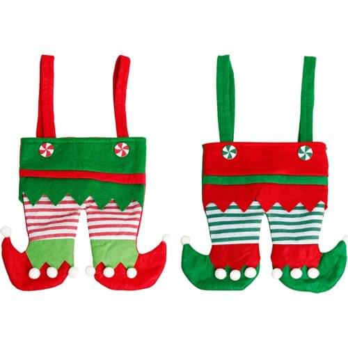 Christmas Elf Spirit Boots Shoes Candy Cookie Gift Bag Sack Stocking Filler Xmas Party Decoration Sack