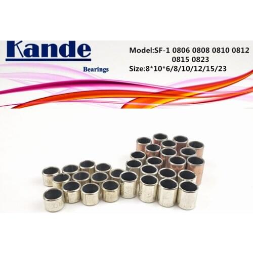 SF-1 0806 0808 0810 0812 0815 0823 Self Lubricating Composite Sleeve Size 8*10*6 8 10 12 15 mm SF1 Kande Bearings