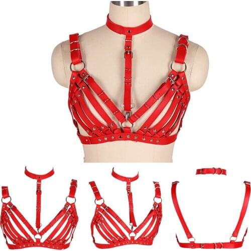 Sexy Lingerie Punk White Leather Harness Belt Corset Womens Underwear Tops Pole Dance Harajuku Goth Accessories Sword Belt